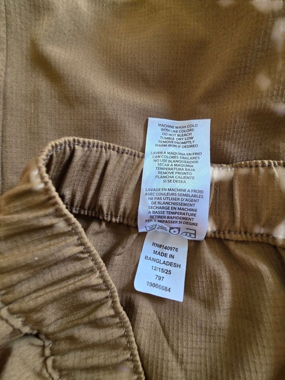 Lee Boys Khaki Elastic Waist Cargo Shorts With Built-In Belt M (10/12) Regular - Picture 5 of 7